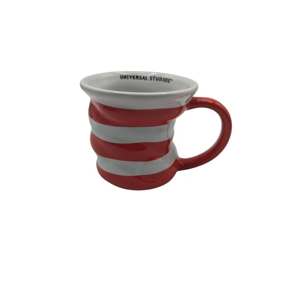 Dr Seuss Universal Studios Ceramic Sculpted Cat In The Hat Mug Cup